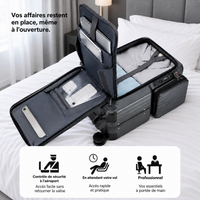 Valise rigide ouverture frontale à roulettes 360° – Cabine A1