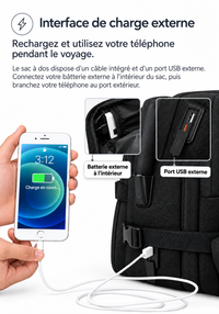 Sac à dos de voyage avec aspiration – Cabine A1