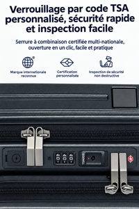 Valise rigide ouverture frontale à roulettes 360° – Cabine A1